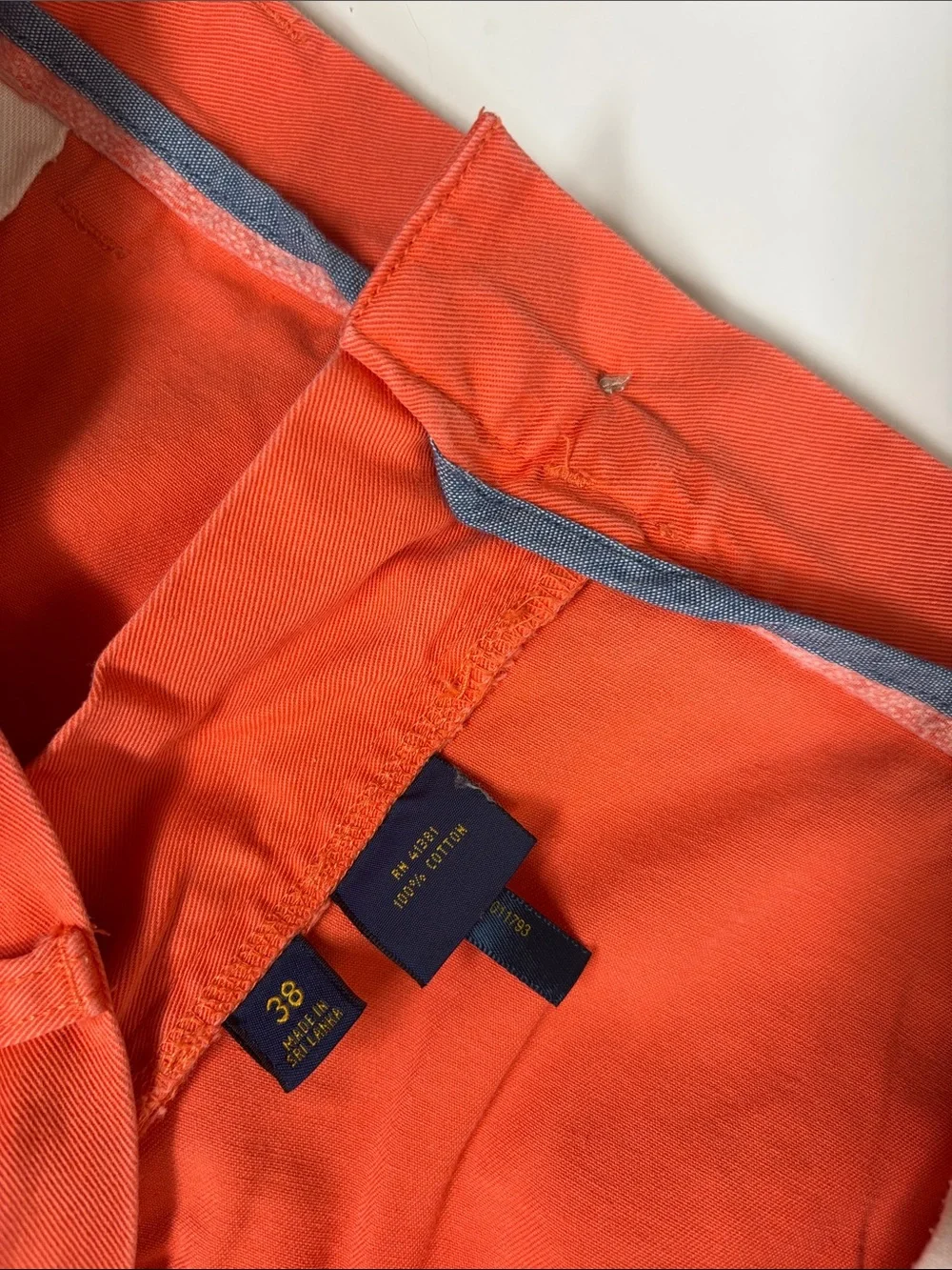 Polo Ralph Lauren Chino Classic 9” Shorts Golf Travel Preppy Orange Mens Size 38